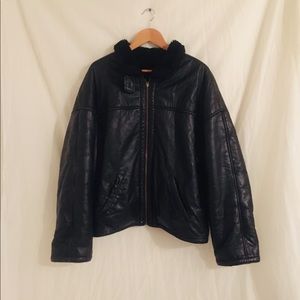 Vintage heavy leather coat